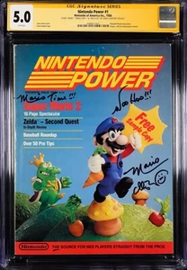 Nintendo Power Magazine #1 CGC 5.0 FREE SAMPLE COPY SIGNED MARIO NES VGA WATA - Picture 1 of 2