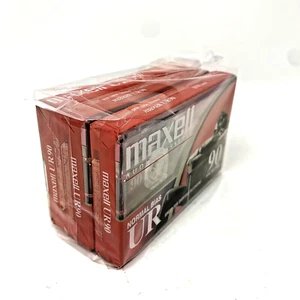 Paquete de 3 CINTAS DE CASETE DE AUDIO EN BLANCO MAXELL UR90 90 min sesgo normal - NUEVAS selladas - Imagen 1 de 5