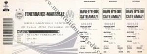 Fenerbahce Olympique Marseille 2012 Uefa Europa Cup Soccer Football Match Ticket - Picture 1 of 2