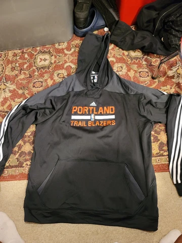 Portland Trailblazers Sweatshirt Adidas Climawarm Long Sleeve HOODIE Men SZ 4XLT Cover