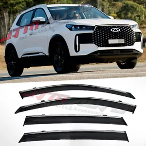 Chrome Trim Weather Shield Weathershield Window Visor for Chery Tiggo 4 Pro Max - Picture 1 of 8