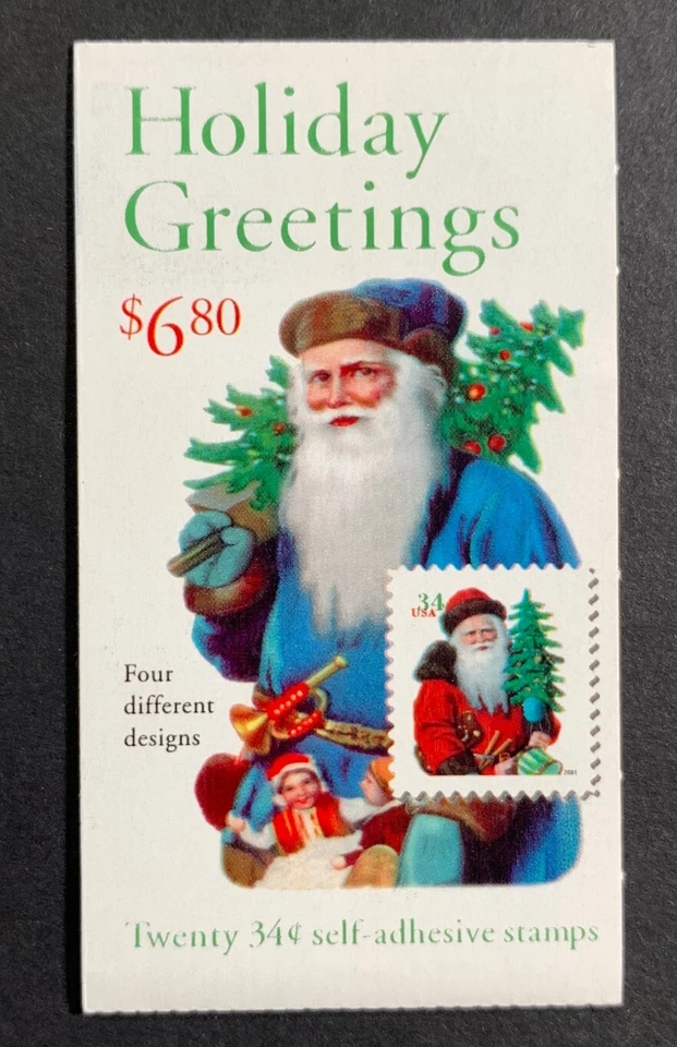 U.S. Stamps SC #BK286. Victorian Santa 34¢ Booklet Sealed - Image 1 of 1
