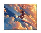 Girl Surfing Oil Painting Picture Printed On Canvas,Home Wall Artwork Decor