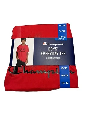 Champion Boys Everyday Active Top Size 10/12 Red - Image 1 of 3