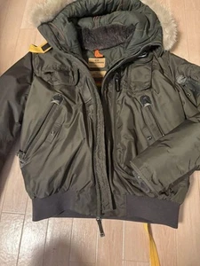 PARAJUMPERS MA-1 Flight Jacket Fur Hood Olive Green - Picture 1 of 3