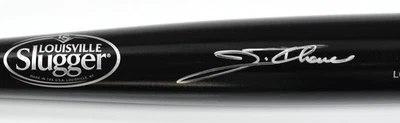 Bate de béisbol profesional Louisville Slugger negro firmado por Jim Thome - Beckett con holograma Foto 1 de 2