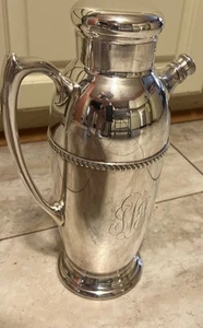 Antiker Martini Krug Poole Silver Co. E.P.C. 1002 Taunton, MA Monogrammiert JDJ - Bild 1 von 9