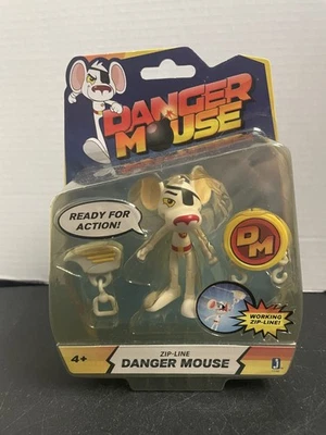 1 Count Jazwares Zip Line Danger Mouse Ready For Action Figure Age 4 Years & Up - Image 1 of 4