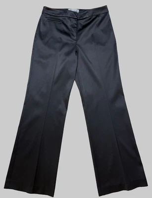 Pantalones de vestir Victor Costa negros satinados para mujer 8 pantalones anchos cóctel vacaciones Foto 1 de 4