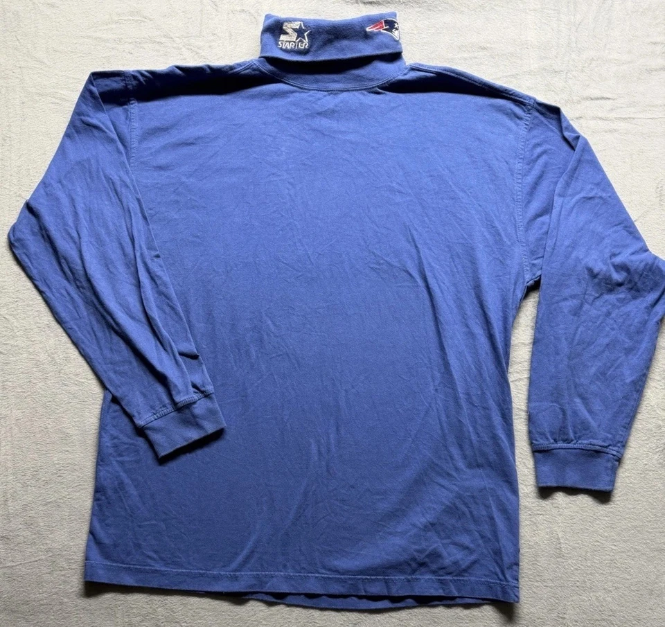 Colección Equipo Clásico Vintage New England Patriots Manga Larga Azul XL Foto 1 de 4