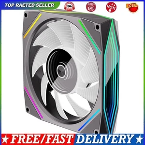 120mm ARGB Case Cooler Fan 4pin PWM Silent Chassis Cooling Fan(Black REGULAR) - Afbeelding 1 van 12