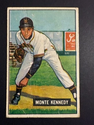 1951 Bowman #163 Monte Kennedy New York Giants  Poor Filler - Image 1 of 2