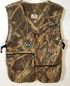 VINTAGE Mossy Oak Turkey Vest Size XL USA Made Camouflage 100% Cotton - Picture 1 of 12