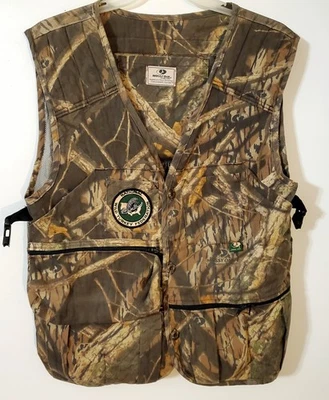 VINTAGE Mossy Oak Turkey Vest Size XL USA Made Camouflage 100% Cotton - Image 1 of 4