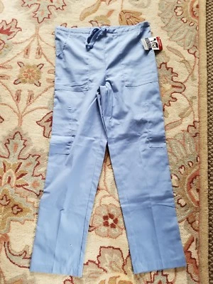 CREST CEIL BLUE SMALL & X SMALL CARGO UNISEX SCRUB PANTS - Image 1 of 4