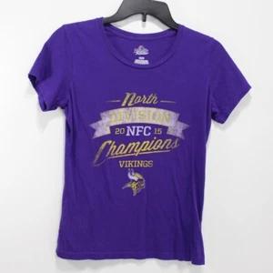 Majestic NFL Minnesota Vikings Women's Short Sleeve T Shirt Size M Purple - Picture 1 of 4