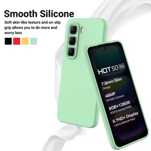 Funda protectora de silicona líquida suave de lujo para Infinix Hot 50 4G - Imagen 1 de 33