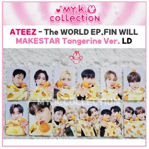 ATEEZ Makestar Tangerinendecke LuckyDraw DIE WELT EP.FIN: WILL Fotokarten - Bild 1 von 17