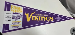 NWT 2013 Minnesota Vikings Final Season at HHH Metrodome 29" Pennant FAST SHIP!! - Picture 1 of 4