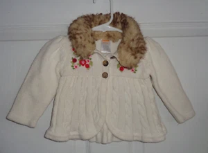 Infant Girl's Gymboree - Flower - Cardigan Sweater Jacket - Size 6-12M - Picture 1 of 2