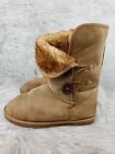 Apres By Lam Brown Casual Faux Fur Lined Buttons Boots Size 8