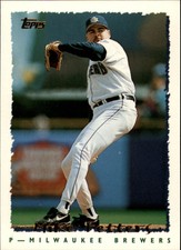 1995 Topps Milwaukee Brewers Baseball Card #339 Mike Fetters