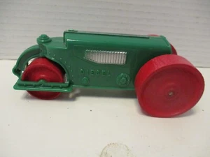 Vintage Hubley Plastic with Wood Wheels DIESEL ROLLER TRACTOR - Picture 1 of 7