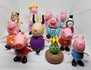 Lot of 14 Peppa Pig & Friends Poseable Action Figures
