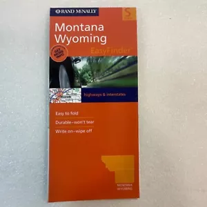 Montana Wyoming 2005 Rand McNally Laminated Folding Map OldPaperMaps - Picture 1 of 15