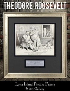 Theodore Roosevelt Original 1910 Cover Harper's Weekly The Lion Custom Framed - Picture 1 of 5
