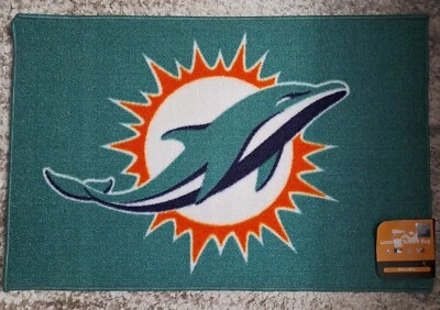 Miami Dolphins  Mat Accent Rug  19in. x 30in. Licensed - Image 1 of 3