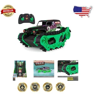 Official Grave Digger Trax 1:15 Scale Waterproof Remote Control Monster Truck - Picture 1 of 11