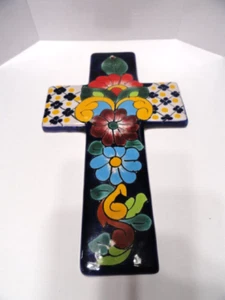 Mexiko Volkskunst Koss Blumen Wandbehang Terrakotta 9" Länge - Bild 1 von 6