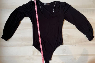 Blue Blush Negro Cuello en V Body Top Camisa Talla M Mujer Foto 1 de 4