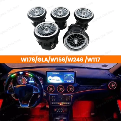64 Colors LED Air EQS Turbine Vent For Mercedes Benz A B CLA GLA Class W246 W117 - Image 1 of 4