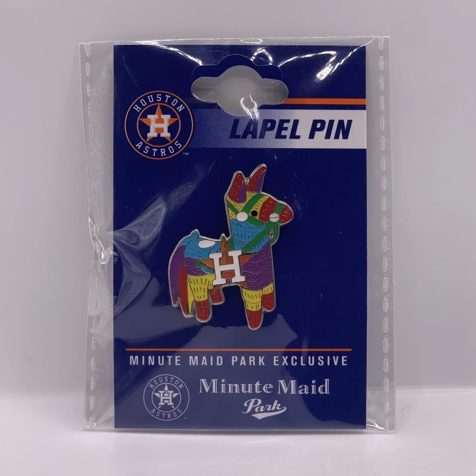 HOUSTON ASTROS RAINBOW LLAMA PINATA Minute Maid Park MLB Exclusive Lapel Pin 🔥 - Image 1 of 1