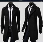Herre Wool Coat Peacoat Trench Coats Slim Overcoat Winter Long Jacket Outwear,?