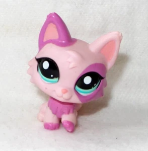 LITTLEST PET SHOP PETSHOP AUTHENTIQUE LPS #2100 HASBRO CHAT LOUP ROSE YEUX VERT - Imagen 1 de 5