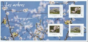france 2023 nature SPRING TREES primavera Frühling flora COLLECTOR ms4v mnh - Picture 1 of 2