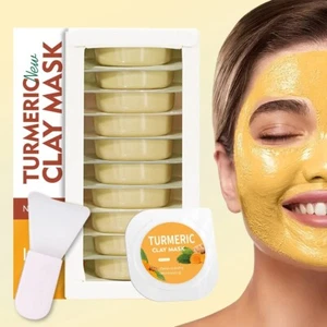 Turmeric Clay Mask Exfoliating Brightening Mud Mask Cleansing Shrinking Pore 50g - Picture 1 of 8