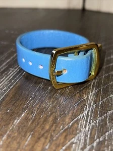 Rustic Cuff Turquoise Goldtone Buckle Clasp Genuine Leather Bracelet - Picture 1 of 5