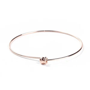 Adjustable Bangle Bracelet Rose Gold Tone Copper High Quality 22cm - N408 - Picture 1 of 3