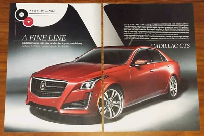 CADILLAC 2014 CTS MAGAZINE ARTICLE CAR AND DRIVER SEDAN ELEGANT AMBITIOUS - Image 1 of 3