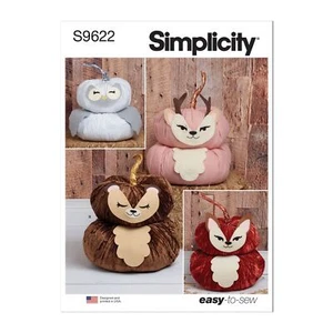 Simplicity Sewing Pattern S9622 Plush Pumpkin Animals - Picture 1 of 5