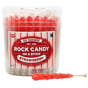 Rock Candy Sticks Red Strawberry 36Ct 792g - Picture 1 of 7