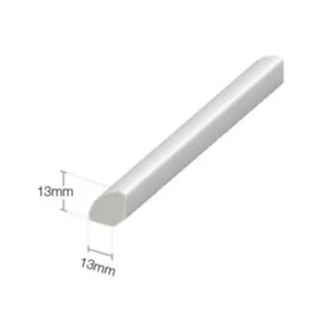 uPVC Quadrant Plastic Finishing Trim - Window / Tile Beading - 13mm x 1.2 metre - Picture 1 of 3