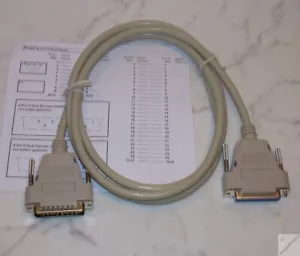 Câble rallonge SCSI 180 cm série 25f 25m - NEUF prise DSUB connecteur 1:1 _rc - Photo 1/5