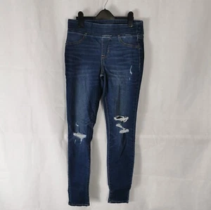Ladies Jeans Size 8 Old Navy Dark Blue Denim Skinny Stretch Rockstar - Picture 1 of 12