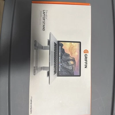 Soporte de escritorio Griffin Elevator para computadoras portátiles PC Macbook elevador plateado nuevo caja abierta Foto 1 de 2