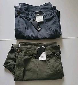 Lot Of 2 Lee Workwear Women's Heritage Carpenter Crop Pants Multicolor 24W NWT - Picture 1 of 14
